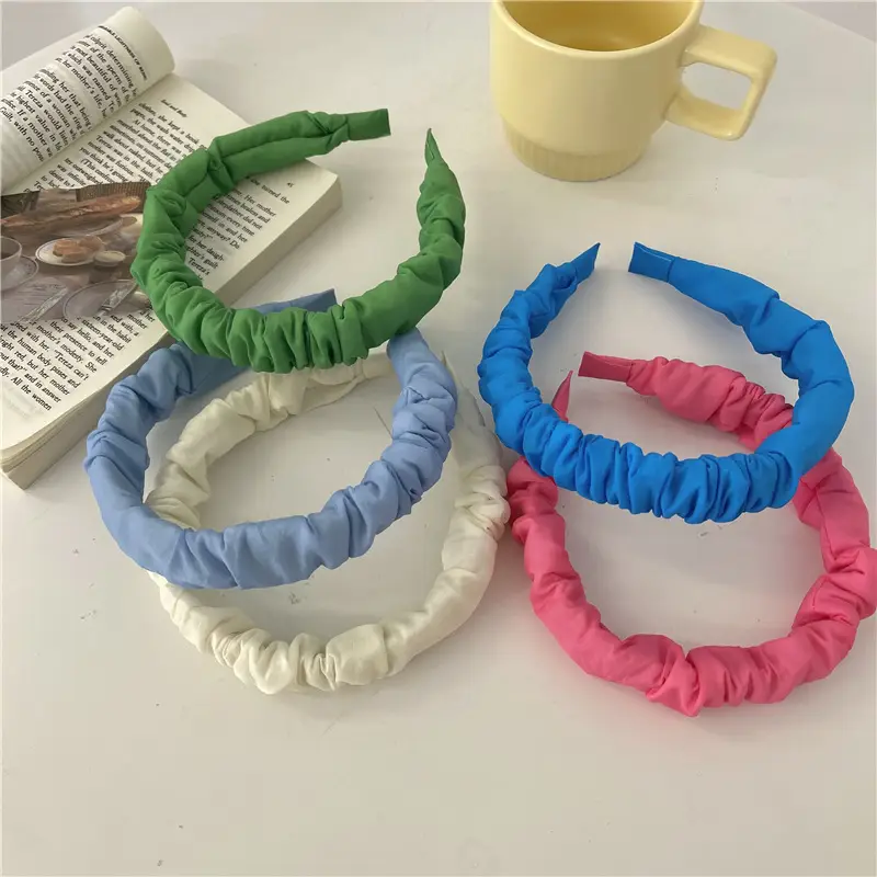 Pink Satin Hairband for Women's Hairpin & Face Wash Accessories — feature 27