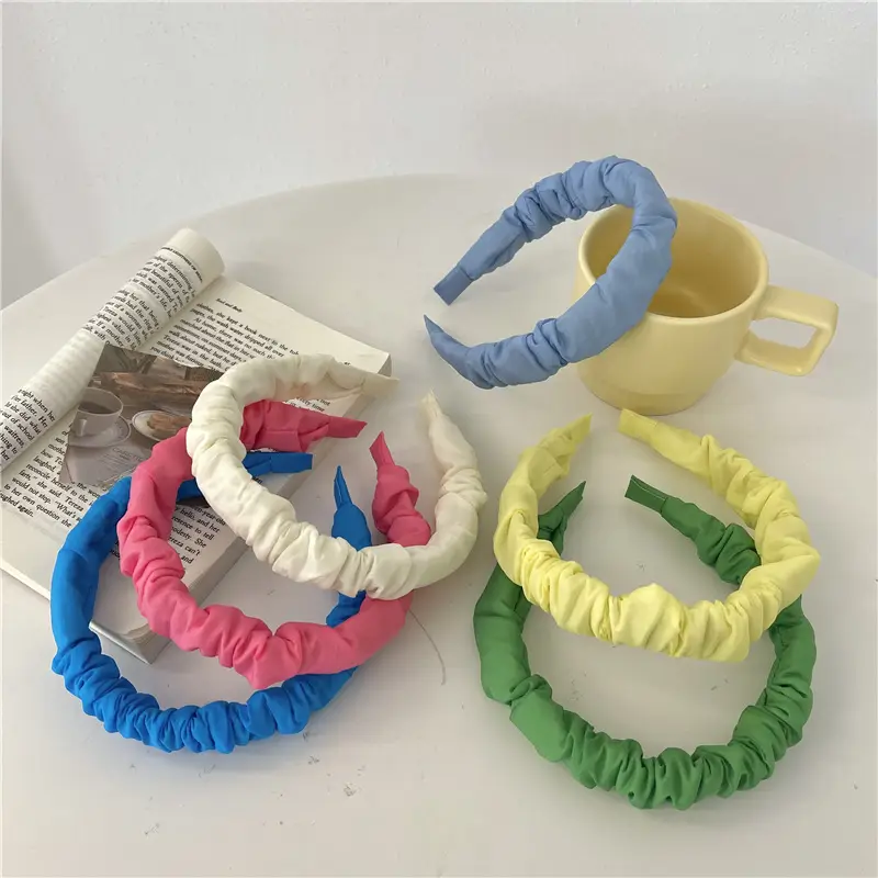 Pink Satin Hairband for Women's Hairpin & Face Wash Accessories — feature 28