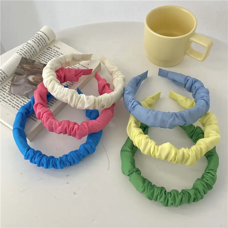 Pink Satin Hairband for Women's Hairpin & Face Wash Accessories — feature 29