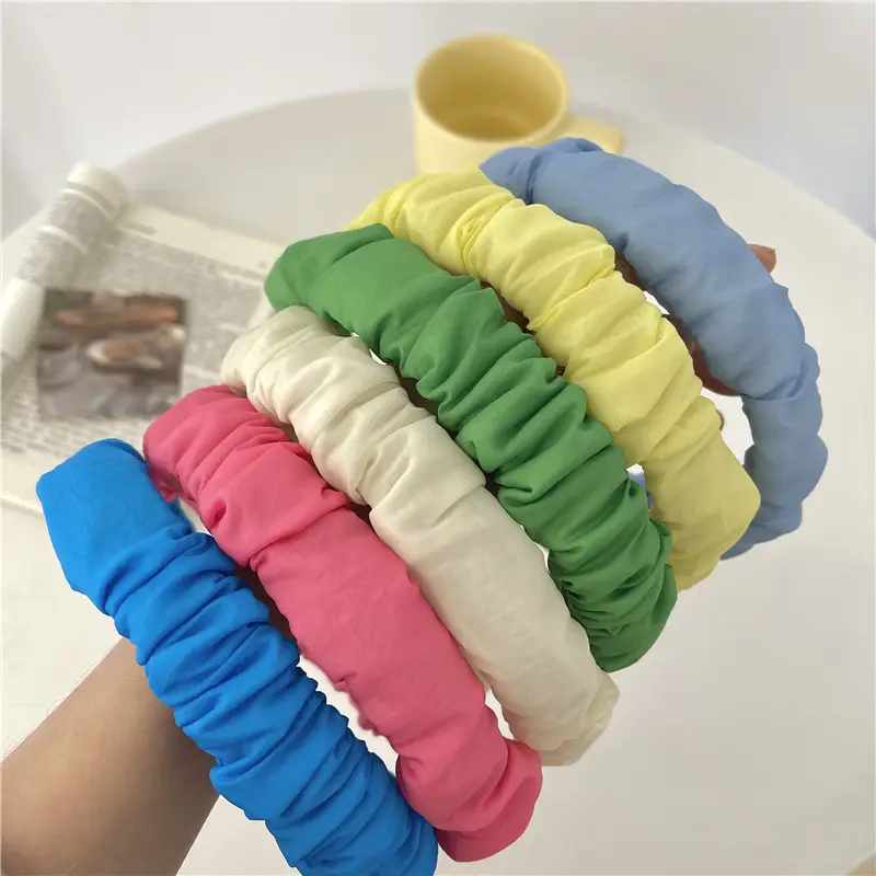 Pink Satin Hairband for Women's Hairpin & Face Wash Accessories — feature 37