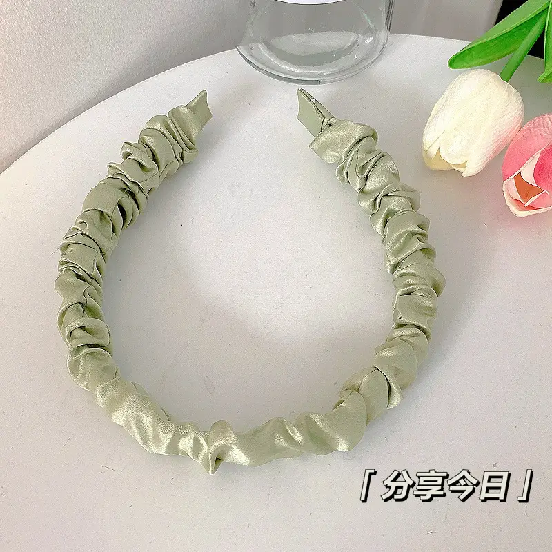 Pink Satin Hairband for Women's Hairpin & Face Wash Accessories - Image 7
