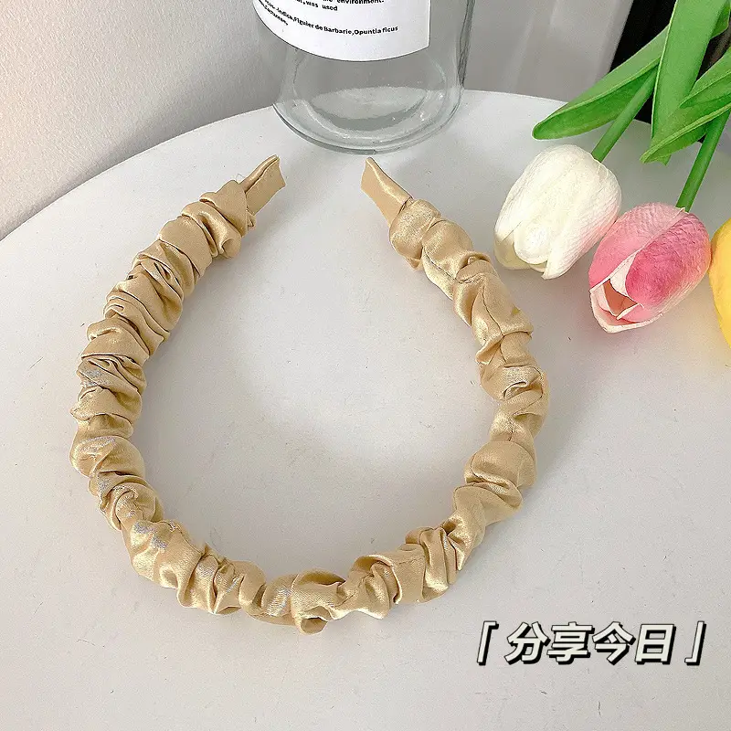 Pink Satin Hairband for Women's Hairpin & Face Wash Accessories - Image 10