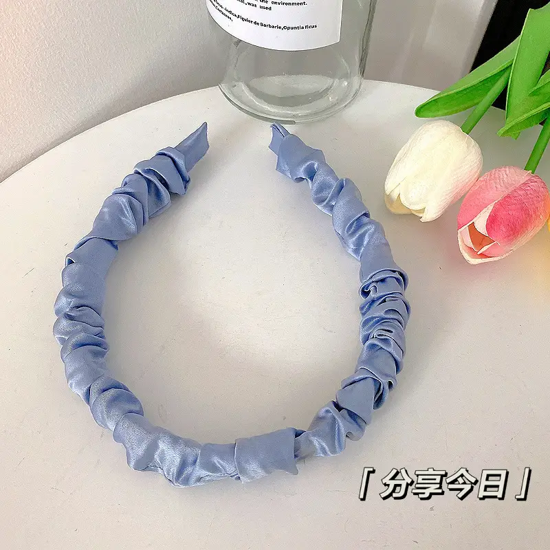 Pink Satin Hairband for Women's Hairpin & Face Wash Accessories - Image 5
