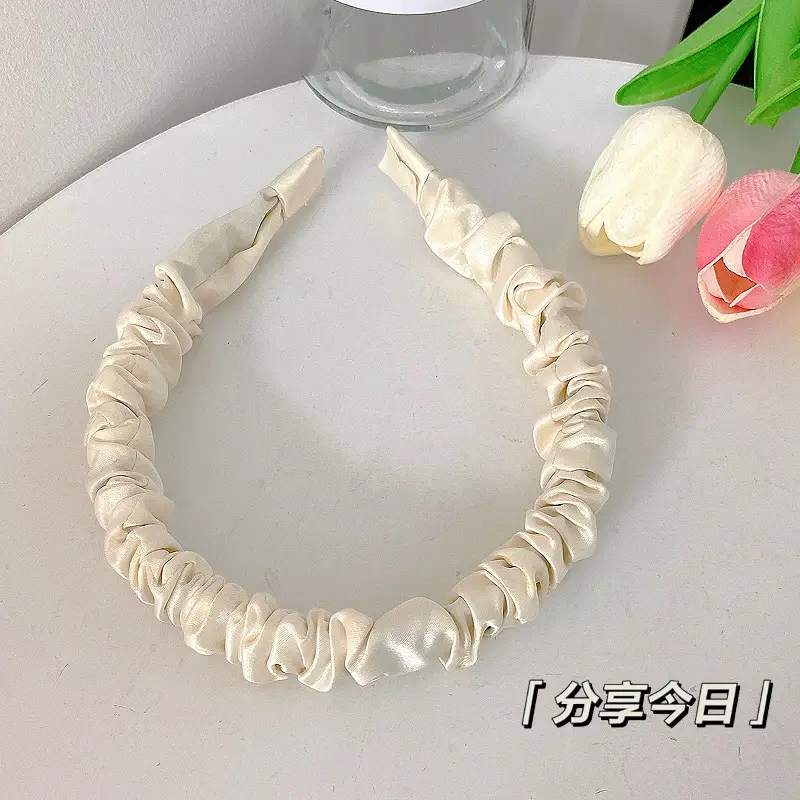 Pink Satin Hairband for Women's Hairpin & Face Wash Accessories - Image 6