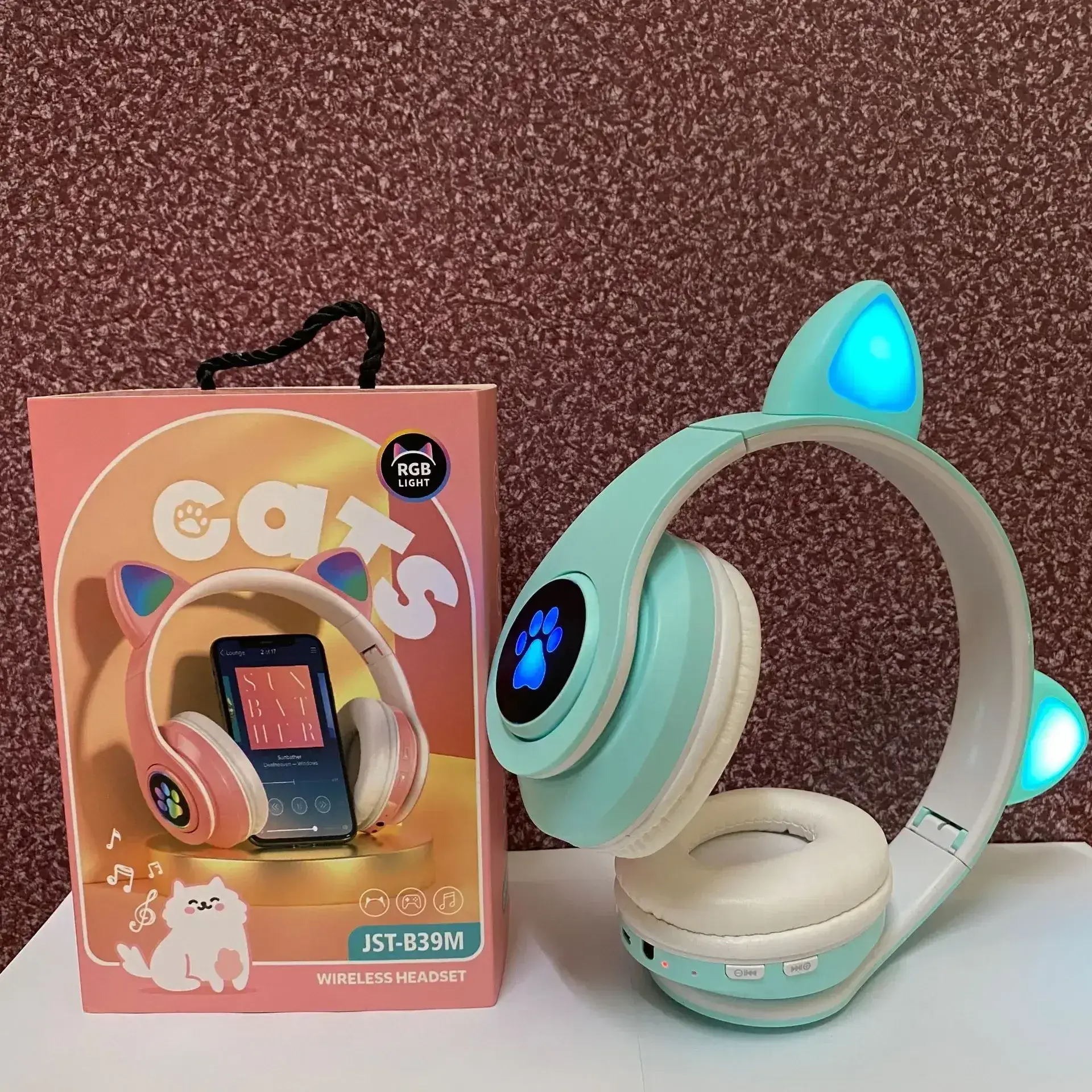 P9 Promax Bluetooth Headphones Red Pink Foldable - Image 18