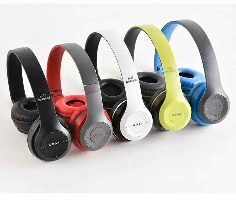 P9 Promax Bluetooth Headphones Red Pink Foldable - Image 2