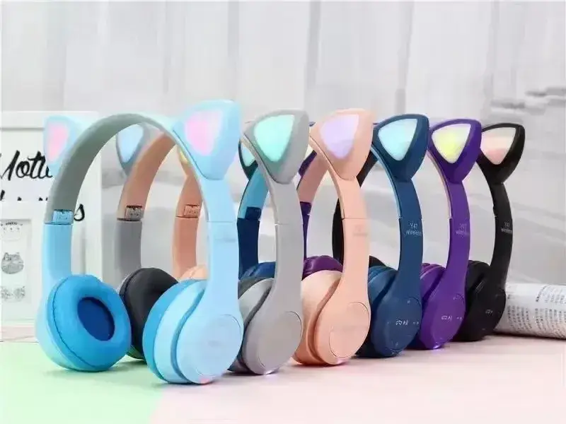 P9 Promax Bluetooth Headphones Red Pink Foldable - Image 9