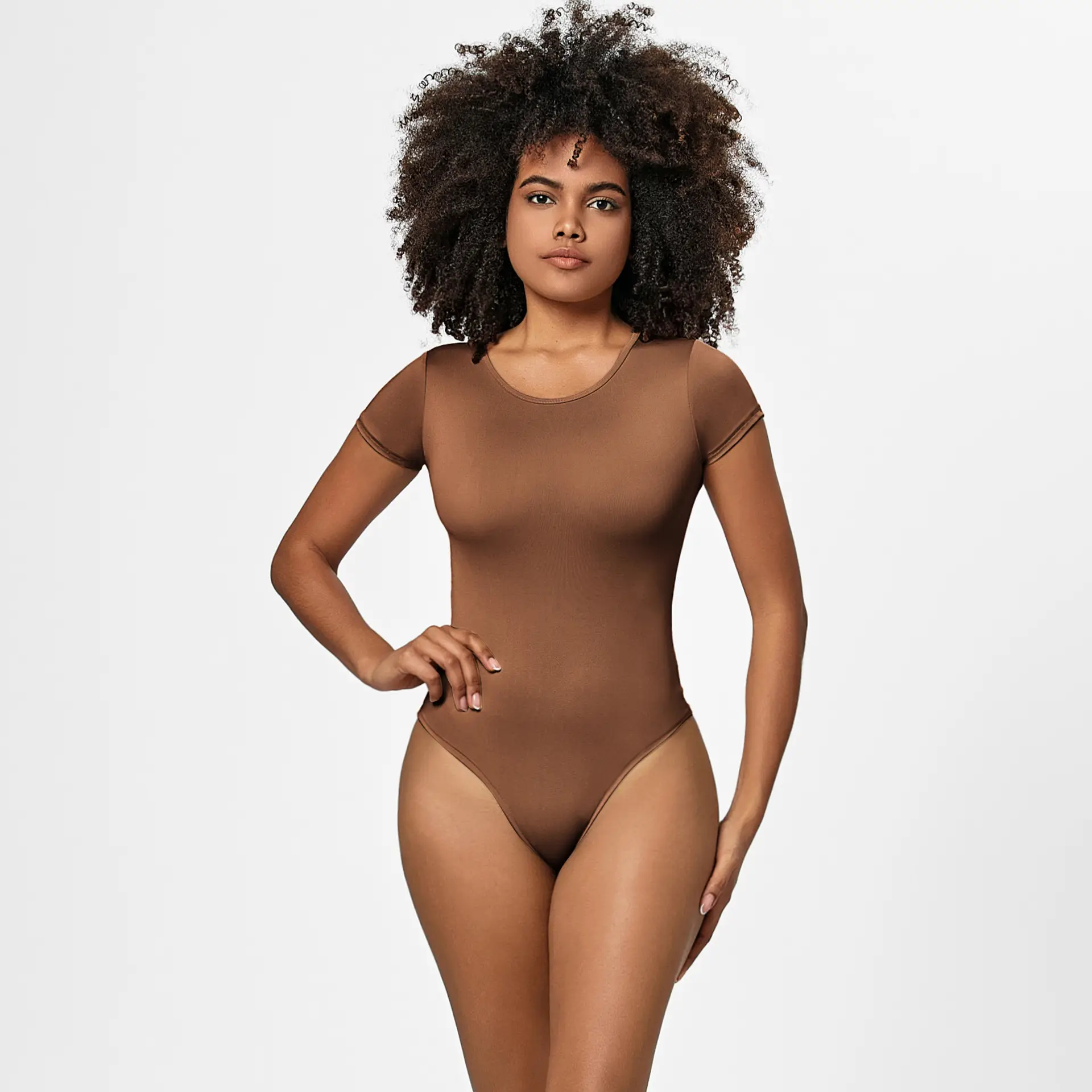 White Tight Fitting Women's Romper Plus Size — feature 31