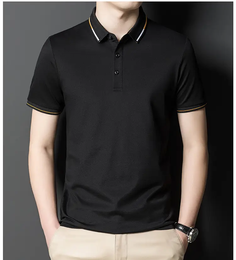 Men's Pink Polo Shirt Short Sleeve Cotton Casual Business