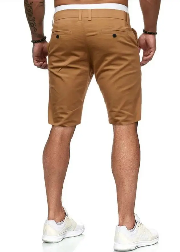 Men's White Slim Fit Casual Shorts 2022 Summer — feature 3