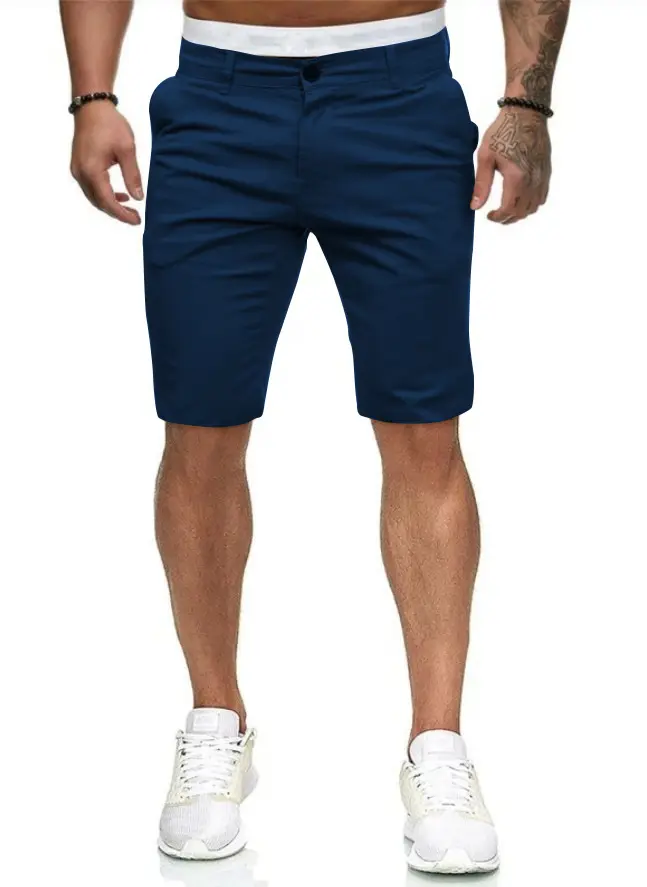 Men's White Slim Fit Casual Shorts 2022 Summer - Image 6