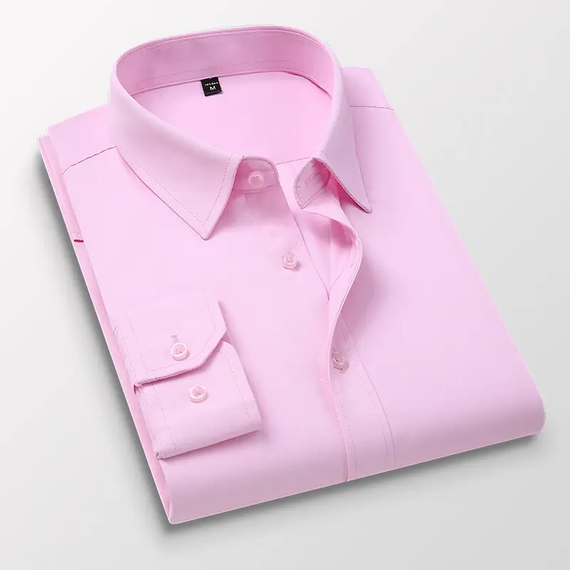 Spring New Men White Slim Fit Long Sleeve Shirt - Image 10