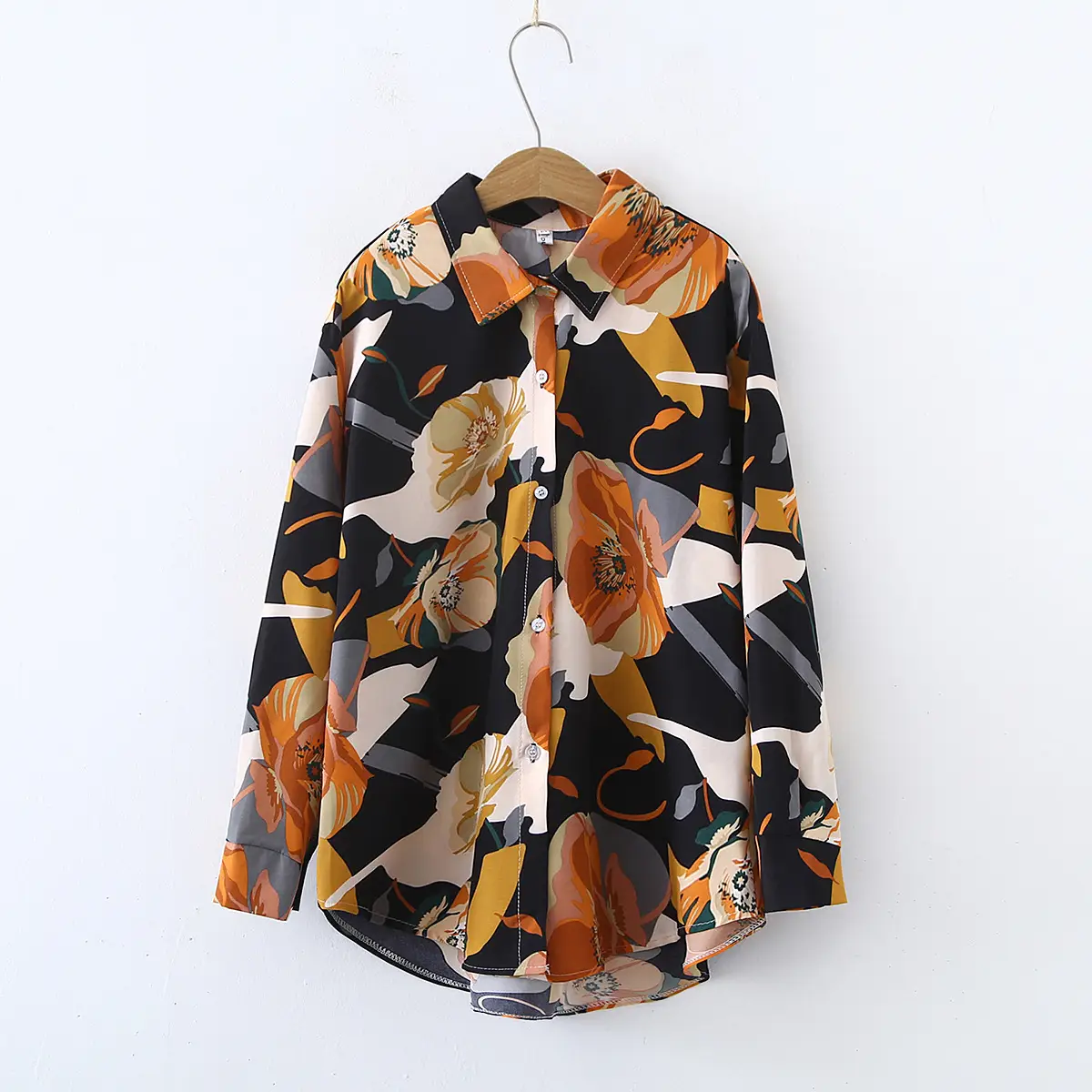 Spring Printed Chiffon Shirt Top for Women - Image 6