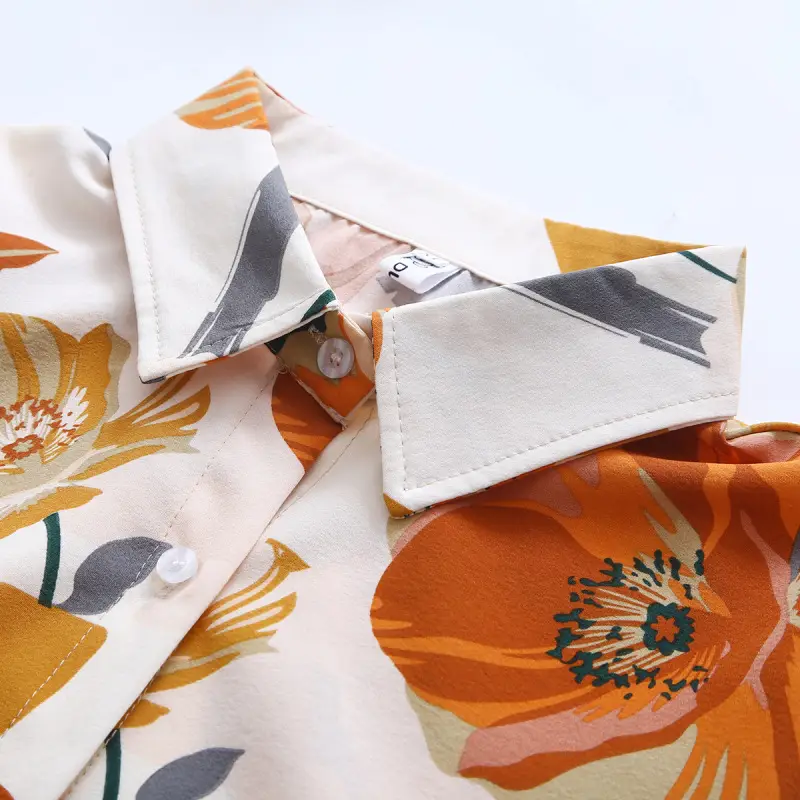 Spring Printed Chiffon Shirt Top for Women — feature 10
