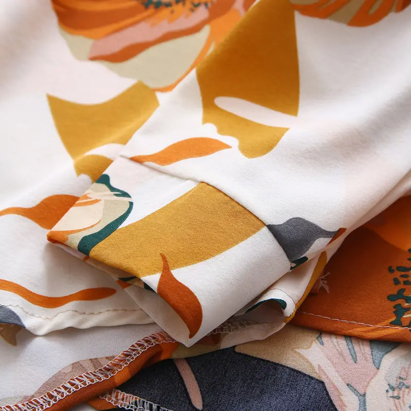 Spring Printed Chiffon Shirt Top for Women — feature 11