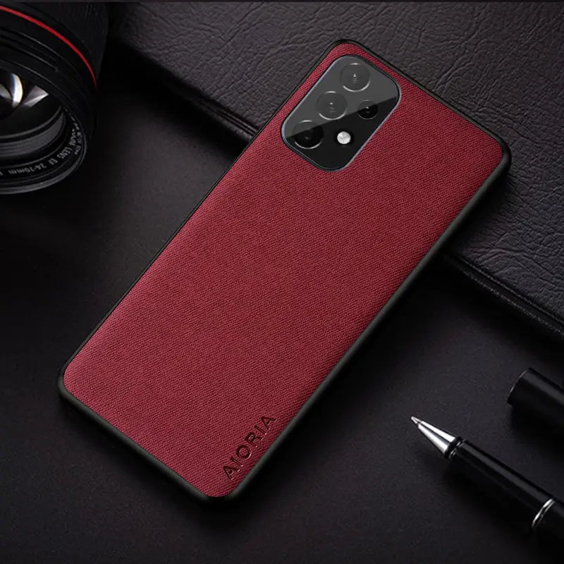Samsung Galaxy A73 A53 A33 Orange Flannel Phone Case