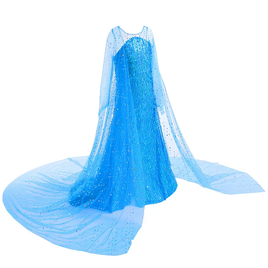 Princess Aisha Sequin Trailing Dress Purple - Image 19