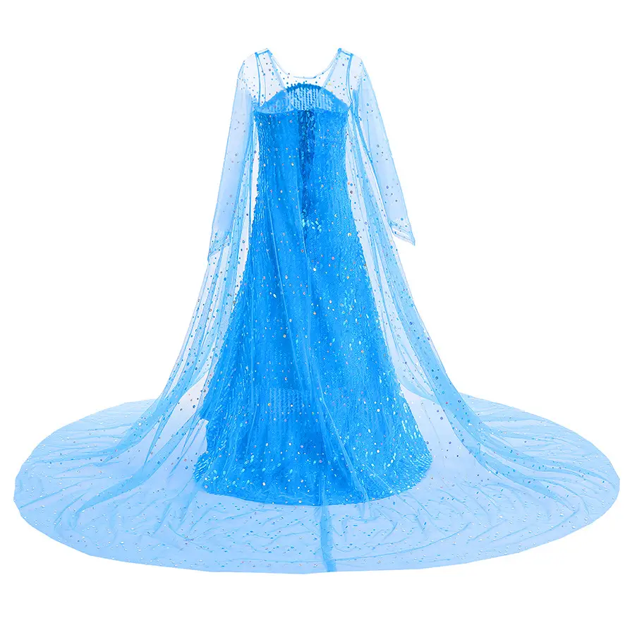 Princess Aisha Sequin Trailing Dress Purple - Image 20