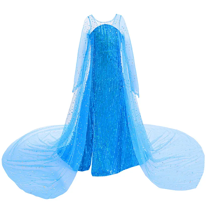Princess Aisha Sequin Trailing Dress Purple - Image 21