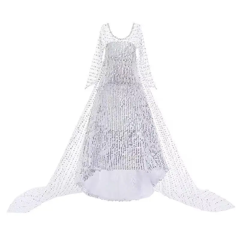 Princess Aisha Sequin Trailing Dress Purple - Image 3