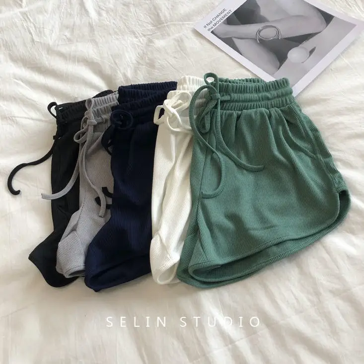 Women Grey Sweatpants Spring Summer Slimming Casual Shorts - Image 7