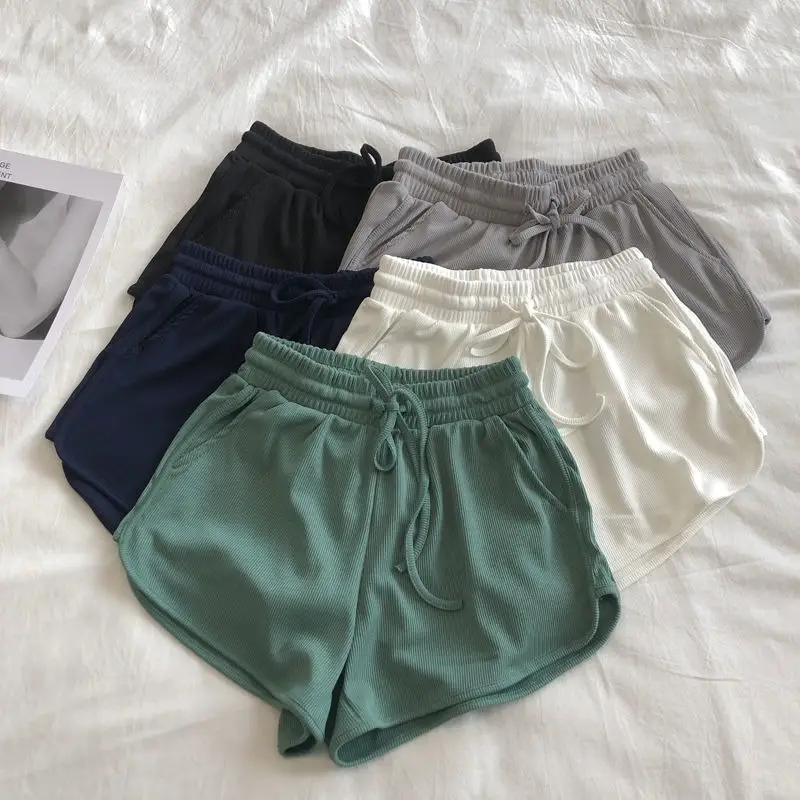 Women Grey Sweatpants Spring Summer Slimming Casual Shorts - Image 8