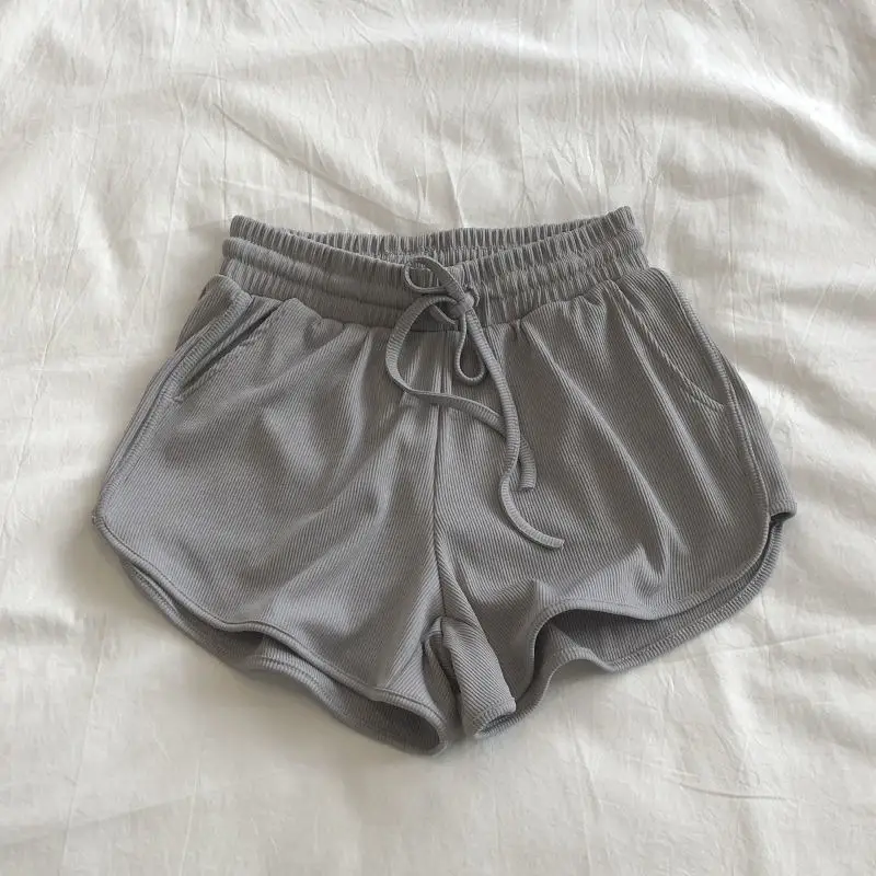 Women Grey Sweatpants Spring Summer Slimming Casual Shorts - Image 9