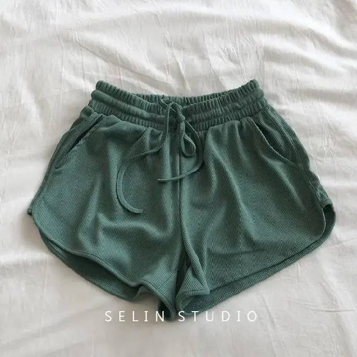 Women Grey Sweatpants Spring Summer Slimming Casual Shorts - Image 3
