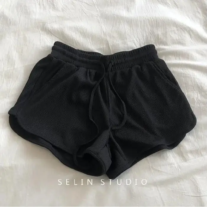 Women Grey Sweatpants Spring Summer Slimming Casual Shorts - Image 4