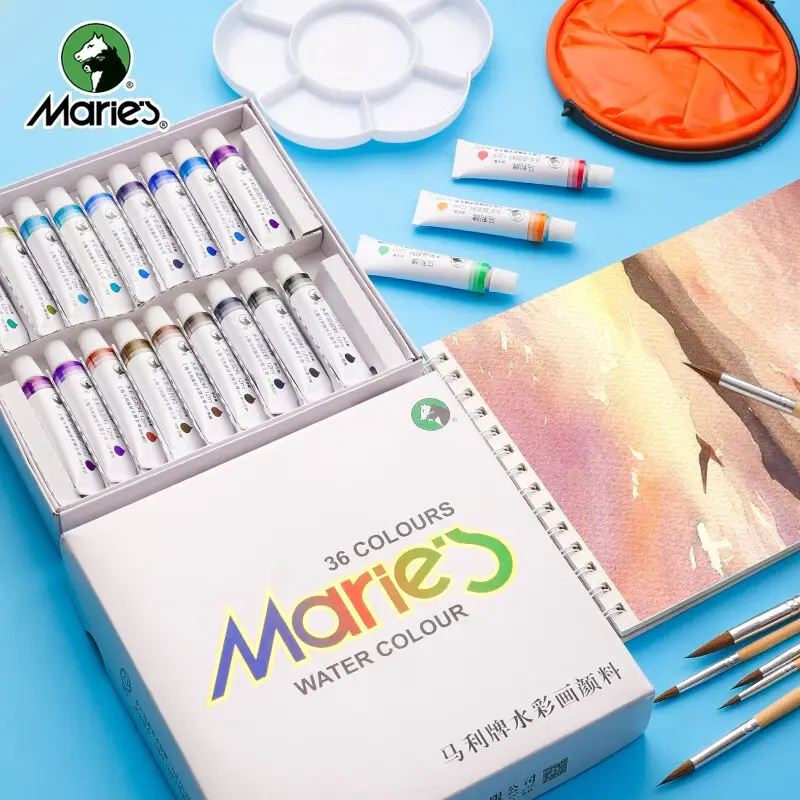 Marley Brand 24 Color Watercolor Paint Beginner 12 Color 18 Color 36 Color Set Marley Watercolor Set Art Special