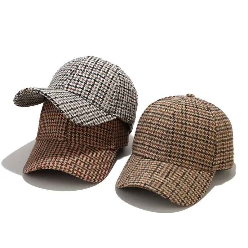 Spring Autumn Houndstooth Cap for Men Women - Image 6
