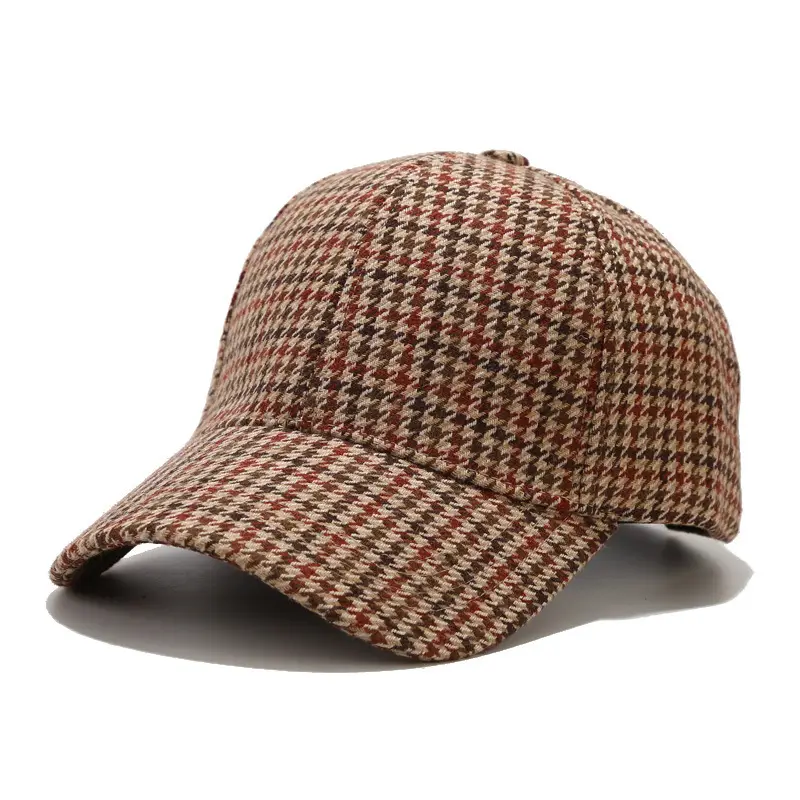 Spring Autumn Houndstooth Cap for Men Women - Image 7