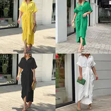 Color-Blocking Printed Vest High-Waisted Slit Long Skirt Set — feature 15