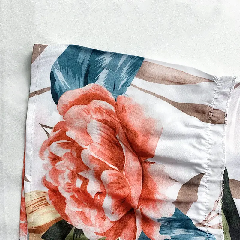 Color-Blocking Printed Vest High-Waisted Slit Long Skirt Set — feature 54