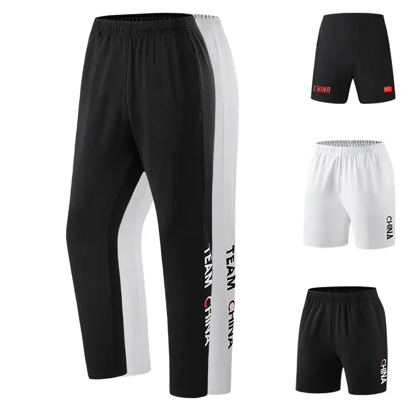 Chinese Team Running Shorts Black Large Track Pants - Image 8