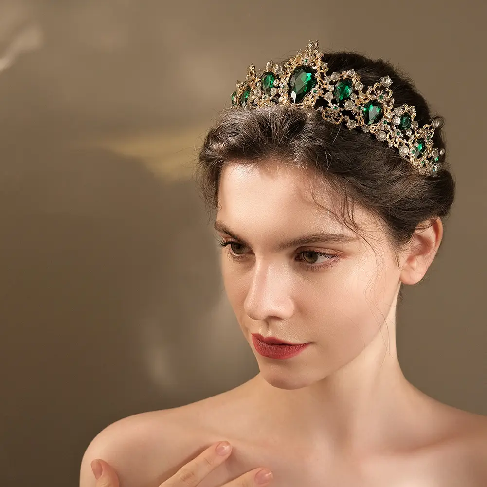 Vintage Rhinestone Crown for Bridal & Princess Wear