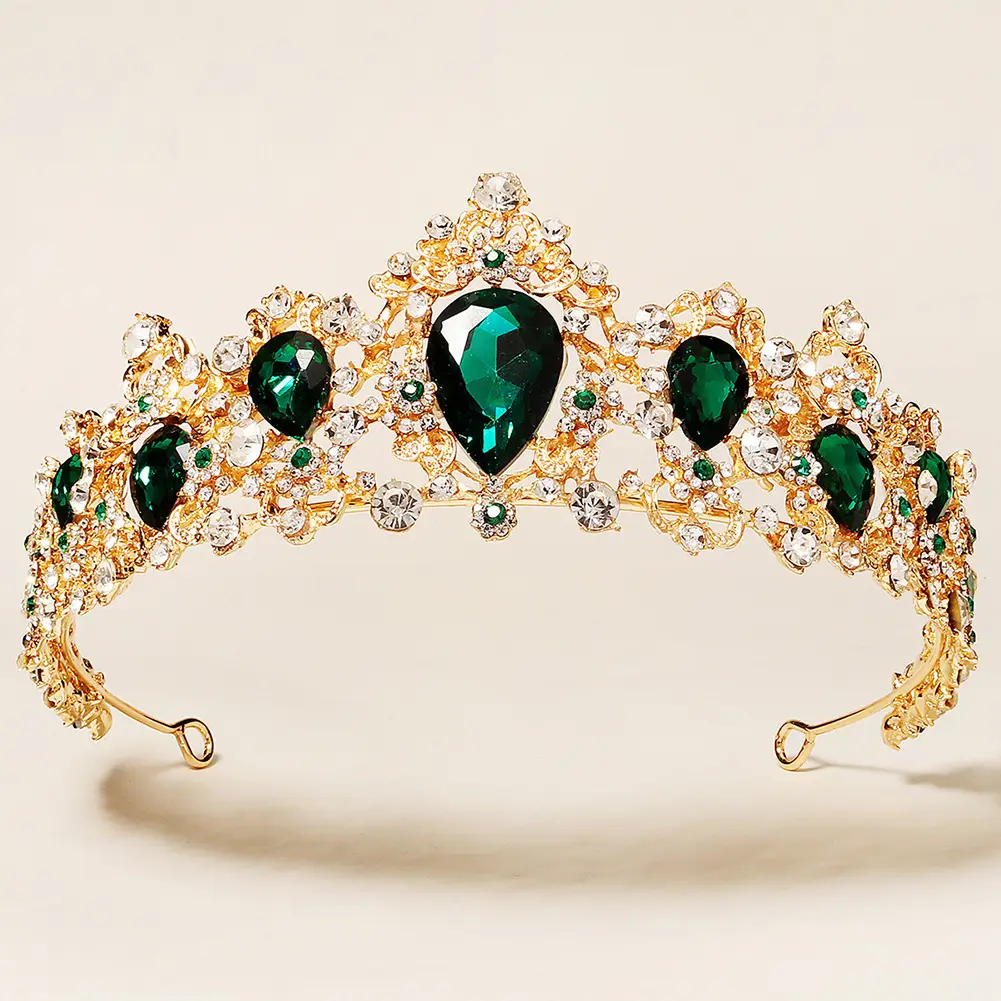 Vintage Rhinestone Crown for Bridal & Princess Wear