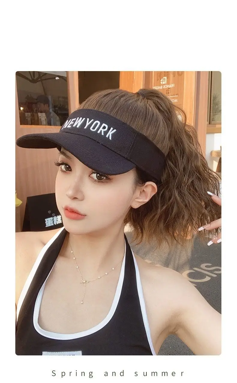 Women Sun Hat with Ponytail Wig & Baseball Cap Combo — feature 15