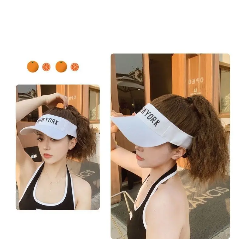 Women Sun Hat with Ponytail Wig & Baseball Cap Combo — feature 16