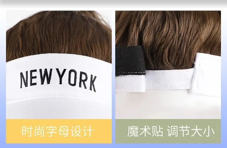 Women Sun Hat with Ponytail Wig & Baseball Cap Combo — feature 8