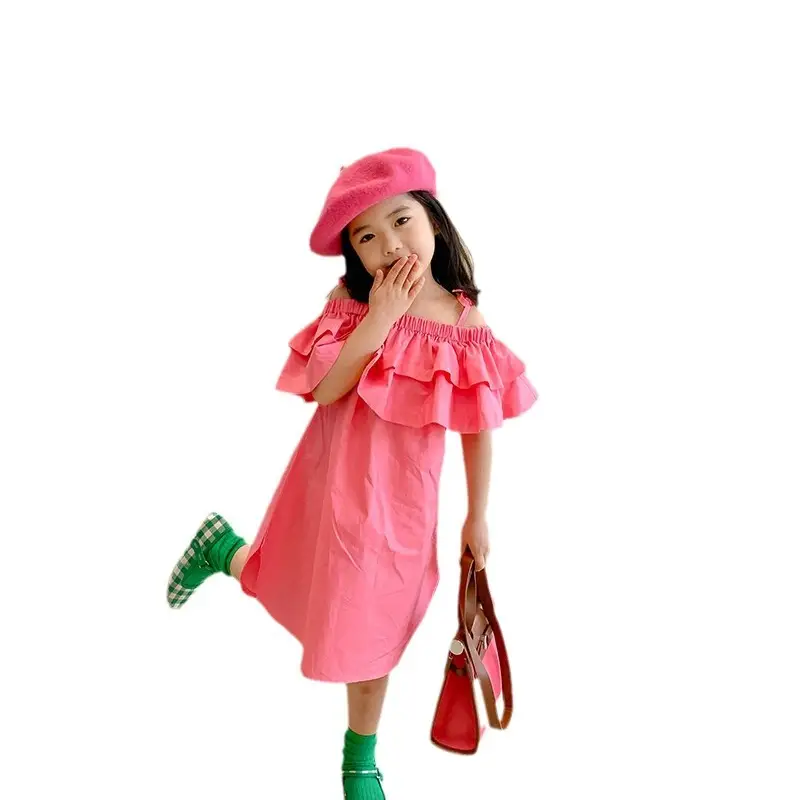 Korean Girls Pink Ruffled Dress Set for Girls - Image 6