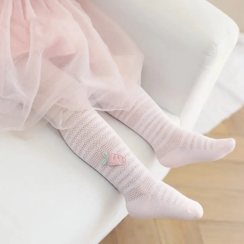 Girls Strawberry Mesh Pantyhose Baby Pants
