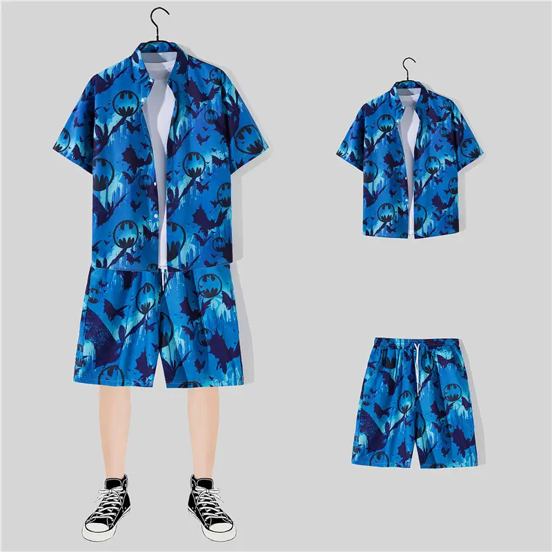 Hawaiian Printed Shirt Shorts Set for Women - Image 14