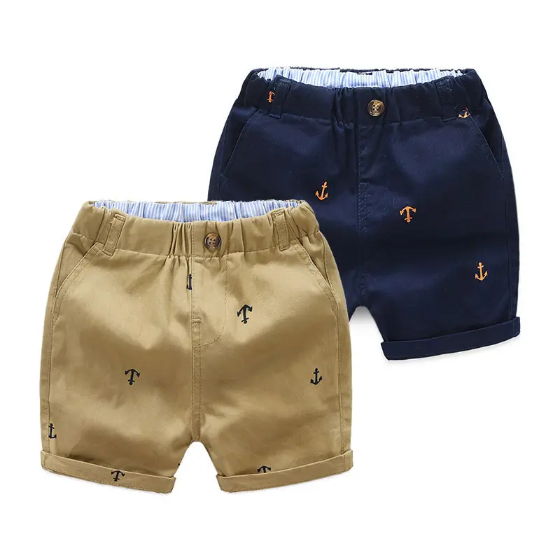 Kids Anchor Print Shorts 2-Pack Summer Casual