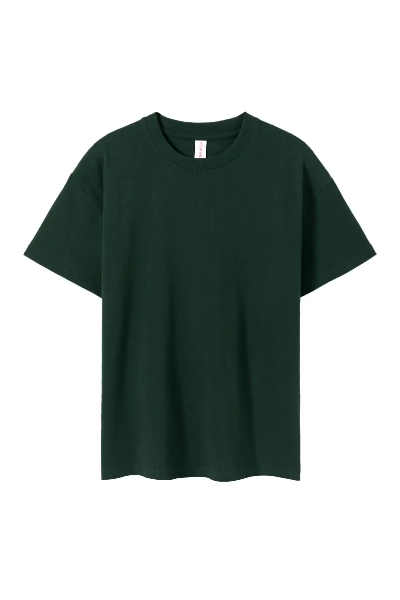 Men Olive Green Loose Fit T-Shirt Short Sleeve - Image 13