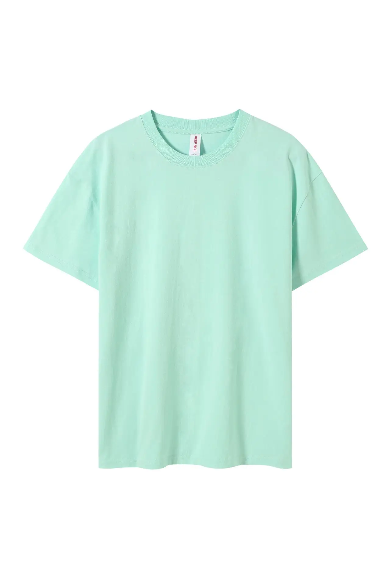 Men Olive Green Loose Fit T-Shirt Short Sleeve - Image 6