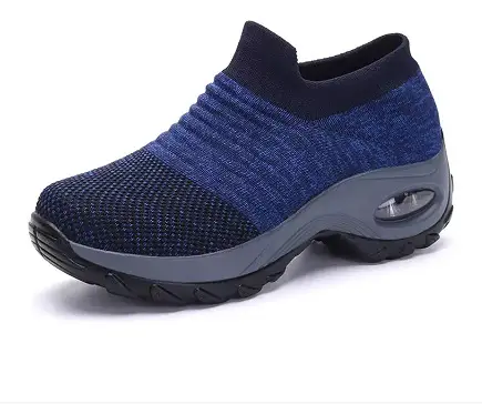 Cross-border plus size Women's Shoes Air Cushion Fly Woven sneaker Flaking Shoes Fashion Rocking Shoes Casual Shoes Socks Shoes Women's 1839 - Image 10