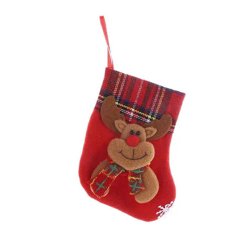 Christmas Santa Socks Decorative Bag Red Star Tree - Image 63