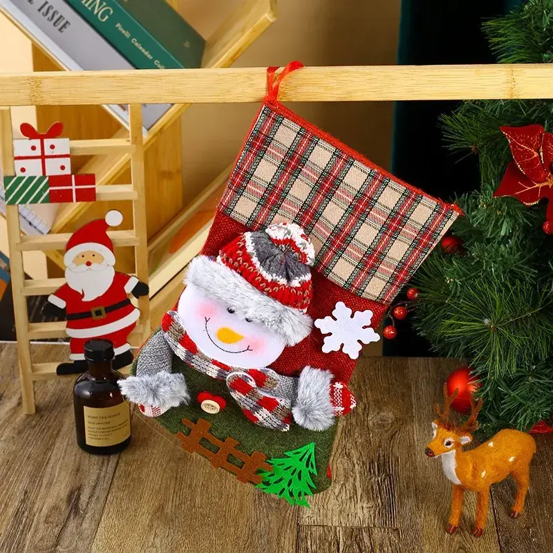 Christmas Santa Socks Decorative Bag Red Star Tree - Image 47