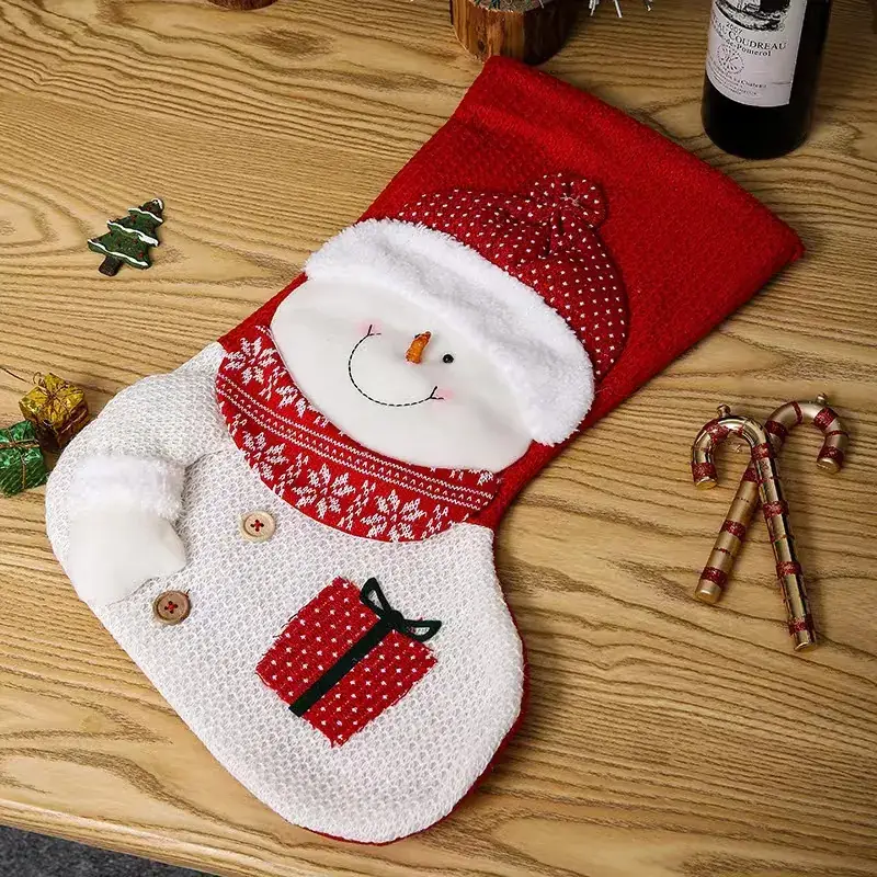 Christmas Santa Socks Decorative Bag Red Star Tree - Image 53